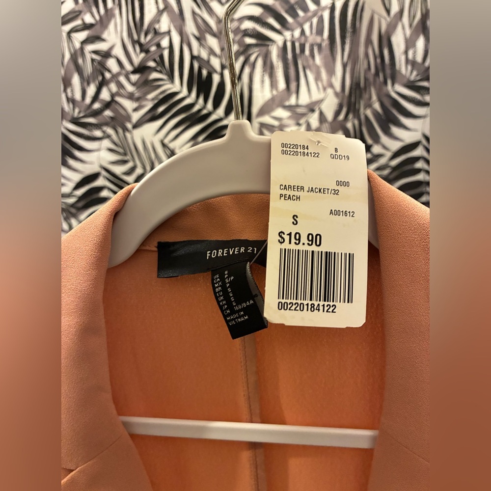 Forever 21 peach career jacket